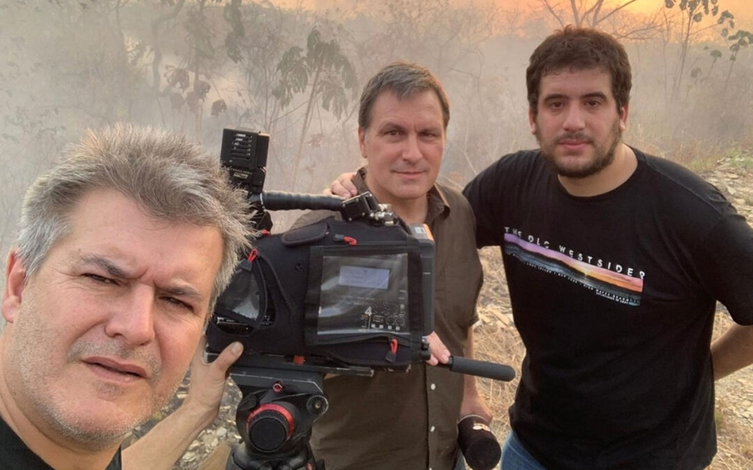 El bombero que colaboró en la cobertura de Telefe Noticias