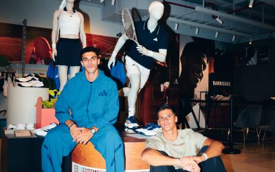 Fran Cerúndolo presentó las nuevas Barricade en adidas Unicenter junto a Fede Coria