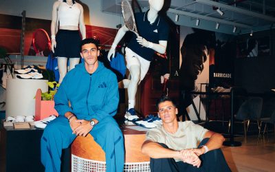 Fran Cerúndolo presentó las nuevas Barricade en adidas Unicenter junto a Fede Coria